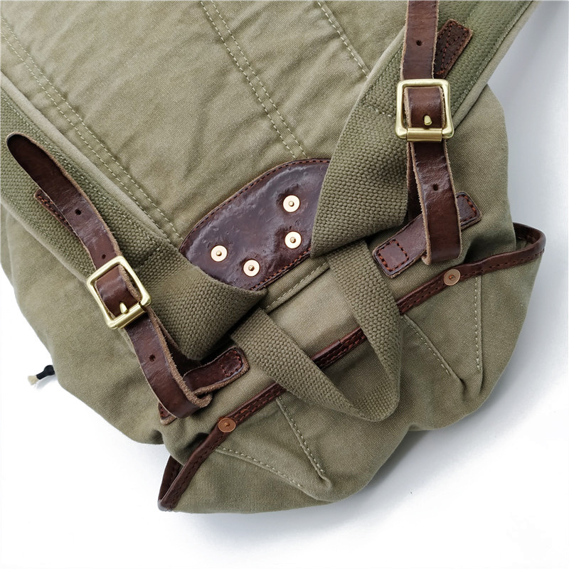 Retro American High Density Ca - Canvas Backpack Casual recension och pris